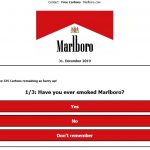 Arnaque au fond sondage contre Marlboro