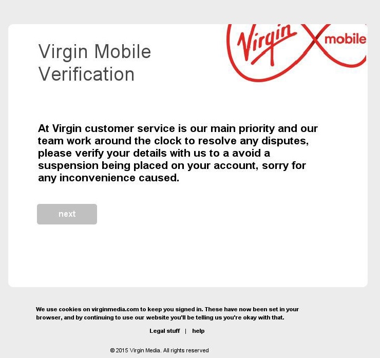 Cybersquatting Nom Domaine pour un Phishing contre Virgin Mobile