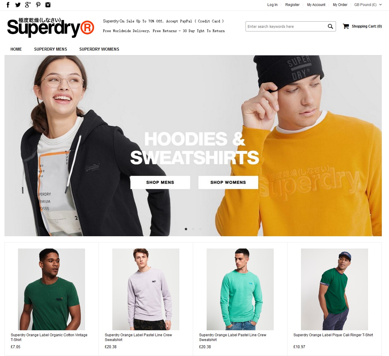Faux vêtements Superdry