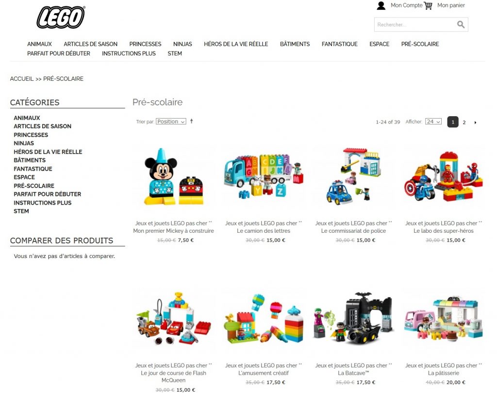 faux jouets marque Lego
