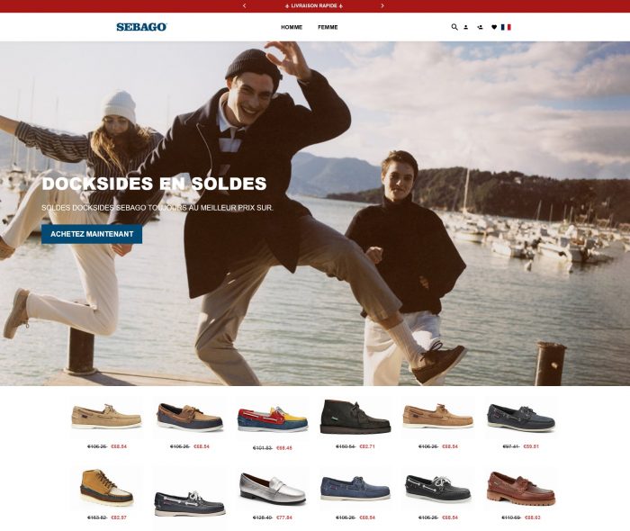 Fausses chaussures Sebago France