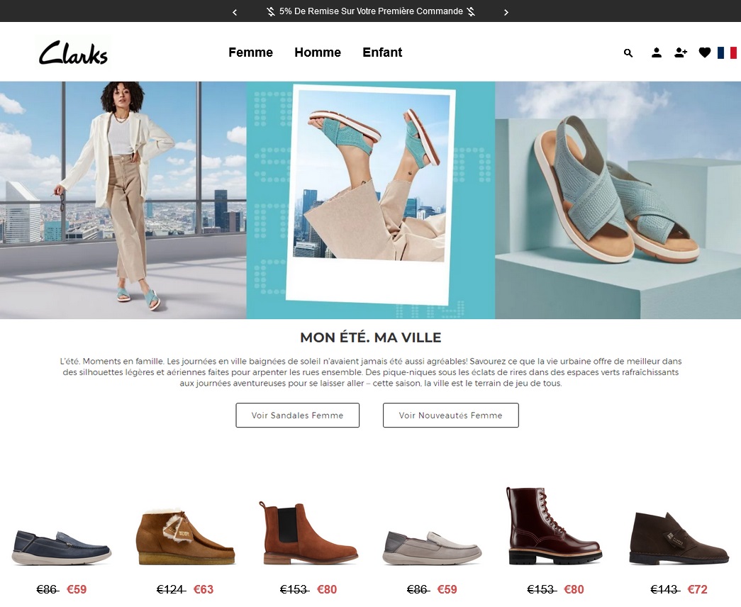 Fausses chaussures Clarks