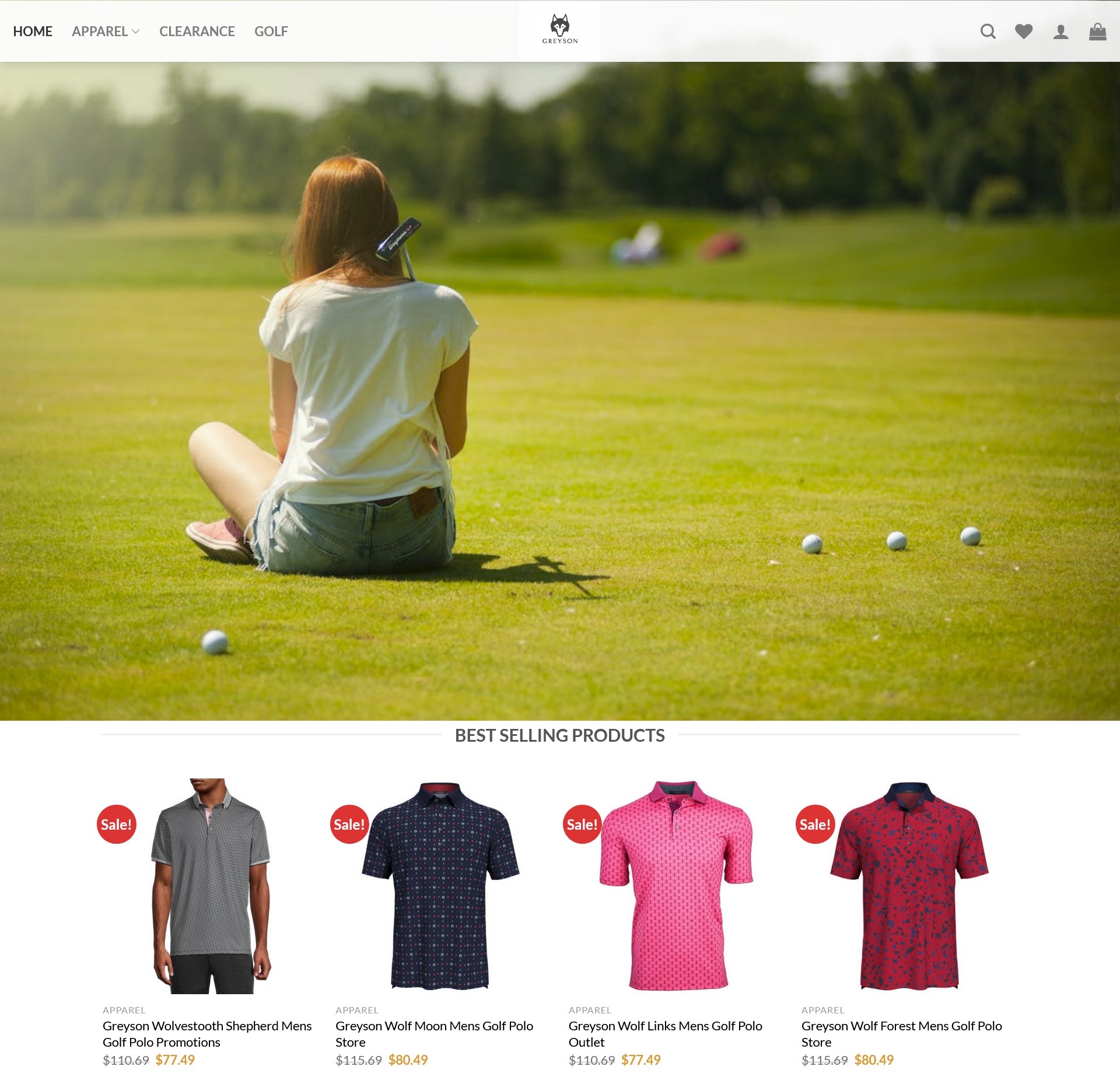 vêtements de golf Greyson