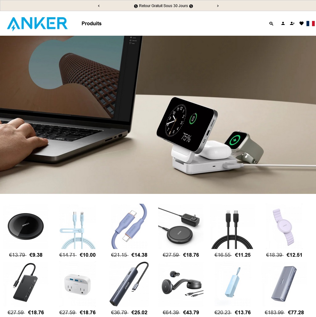 Faux site Anker France
