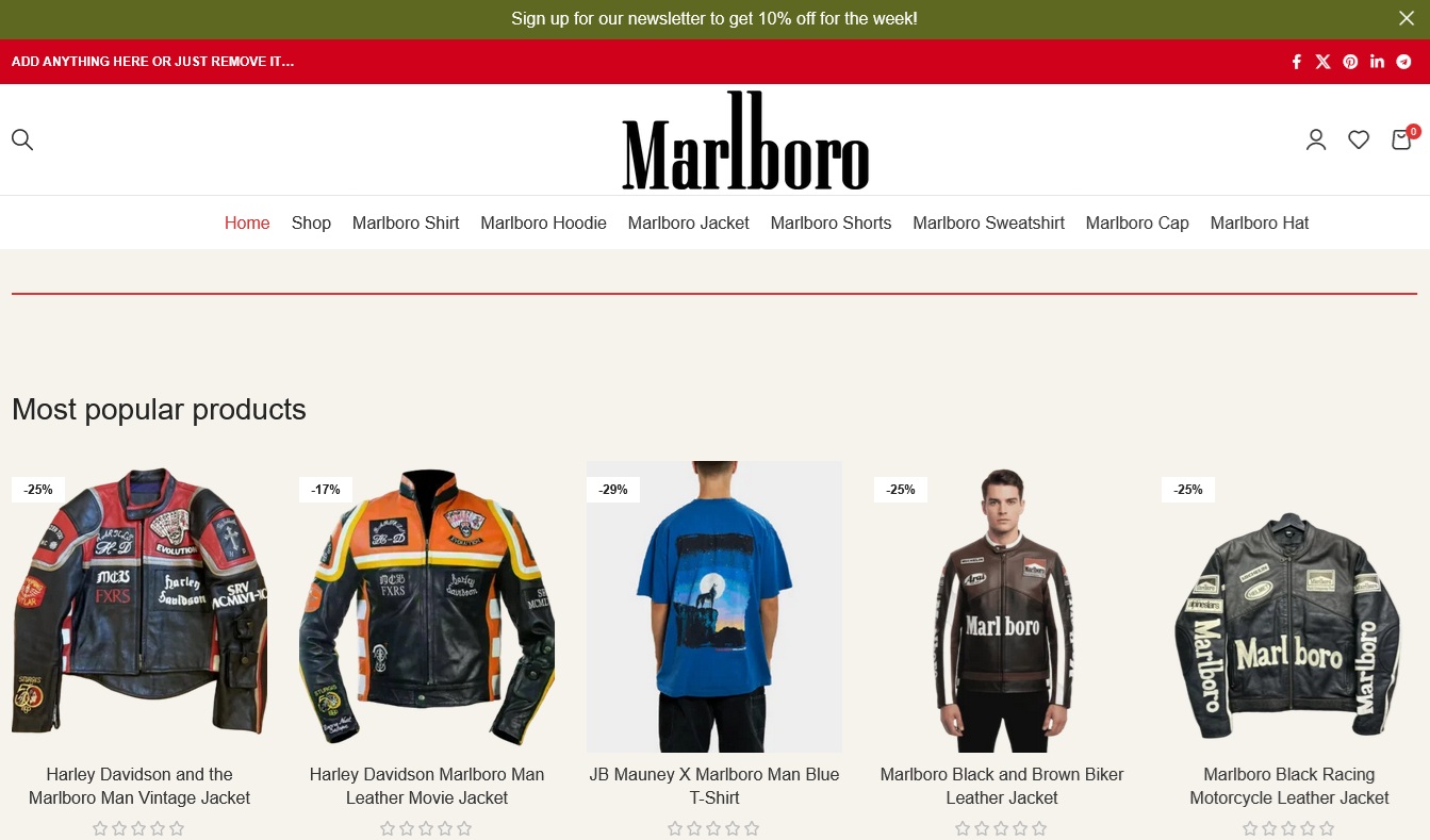 vêtements Marlboro