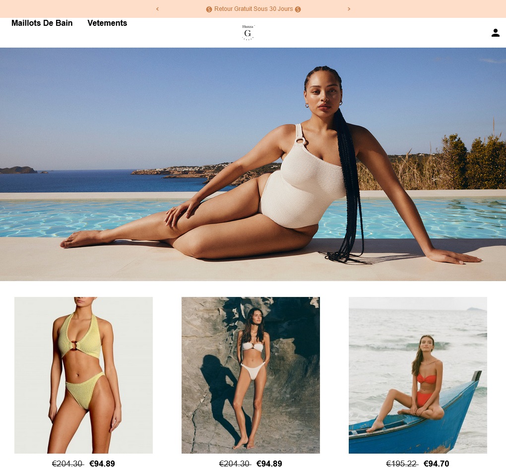 Faux site internet Maillot de bain Hunza G France