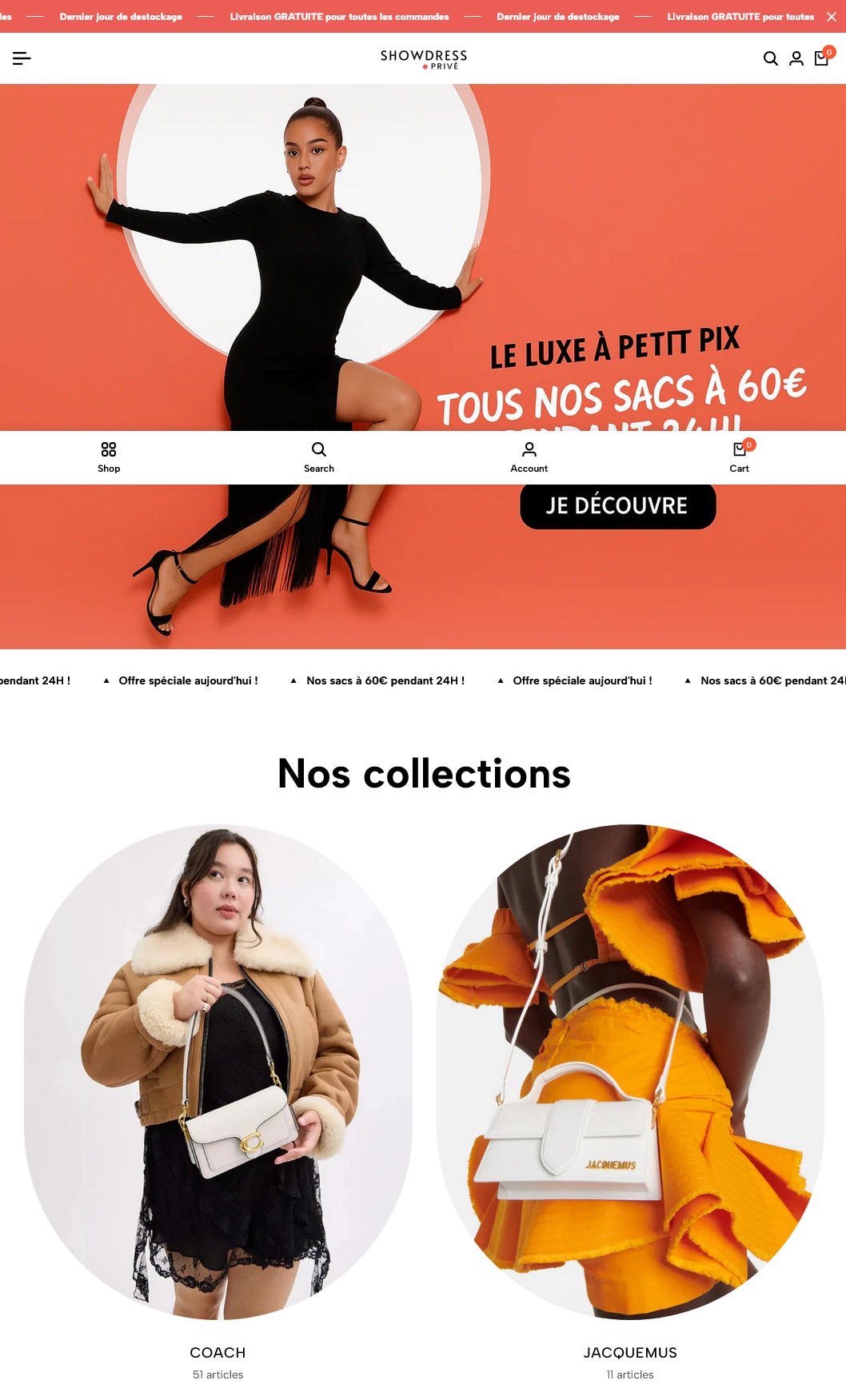 faux site Showroomprive
